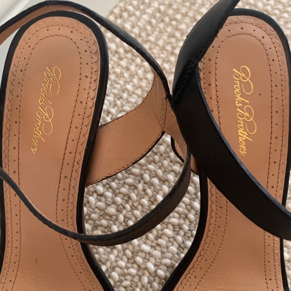 Navy Brooks Brothers Ankle Strap Sandals - Picture 6 of 8